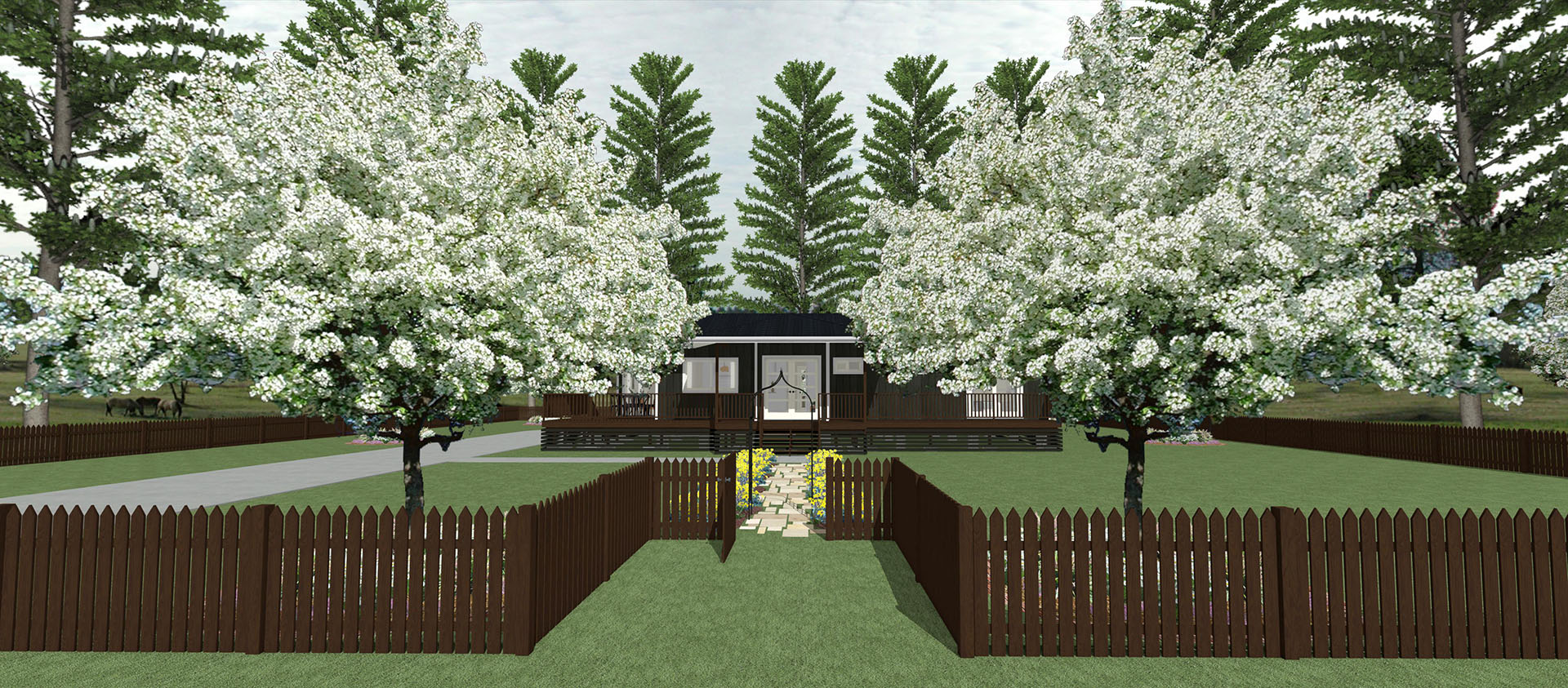 Hokulani exterior of house and yard