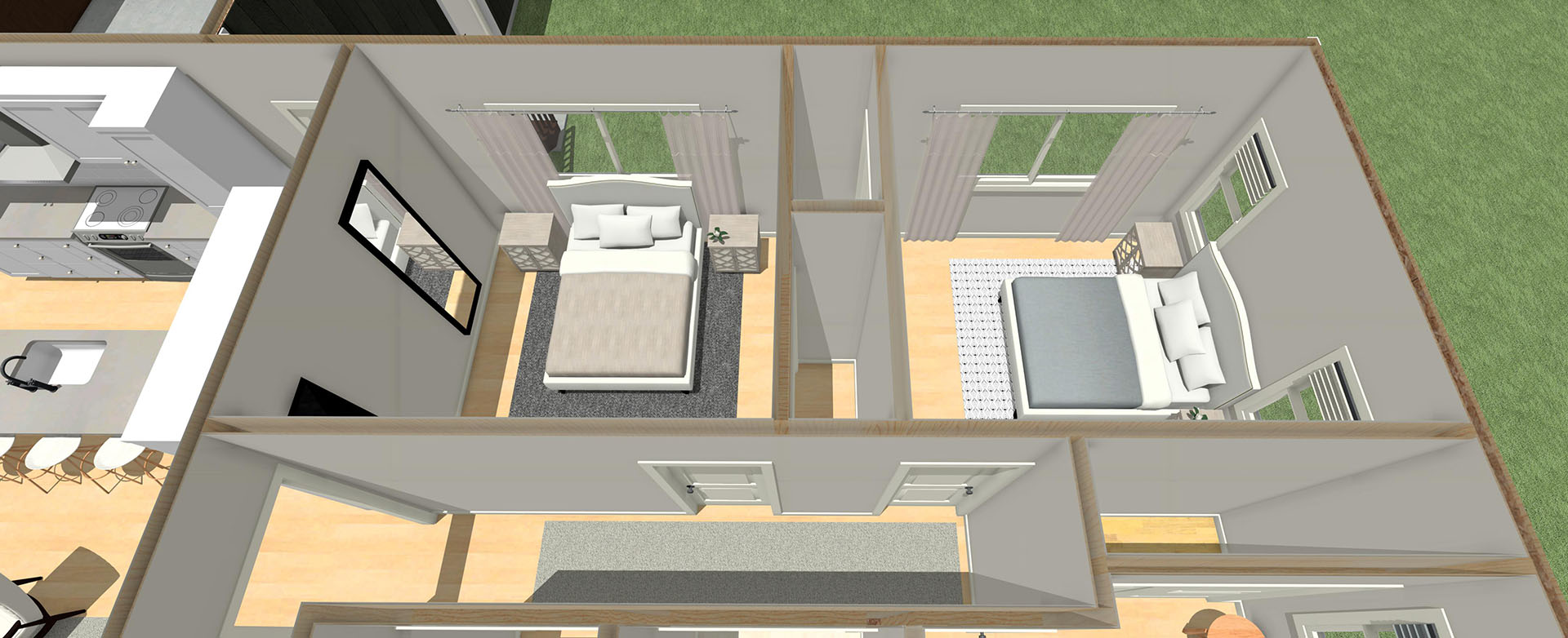 Hokulani floor plan overview of bedrooms