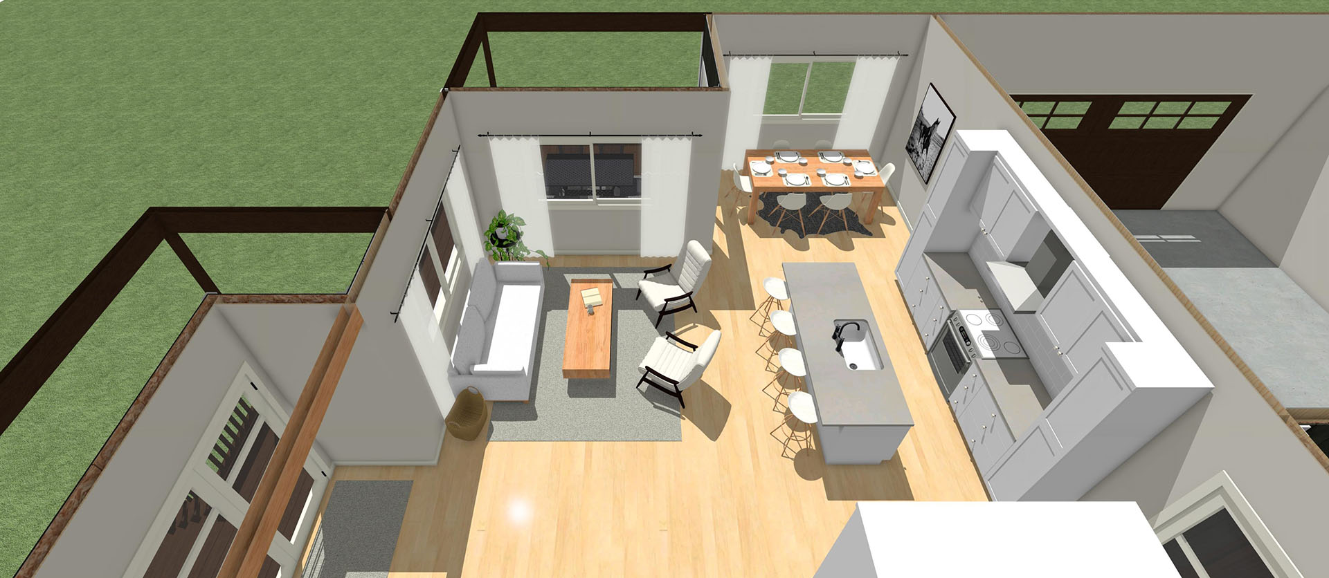 Hokulani floor plan of great room