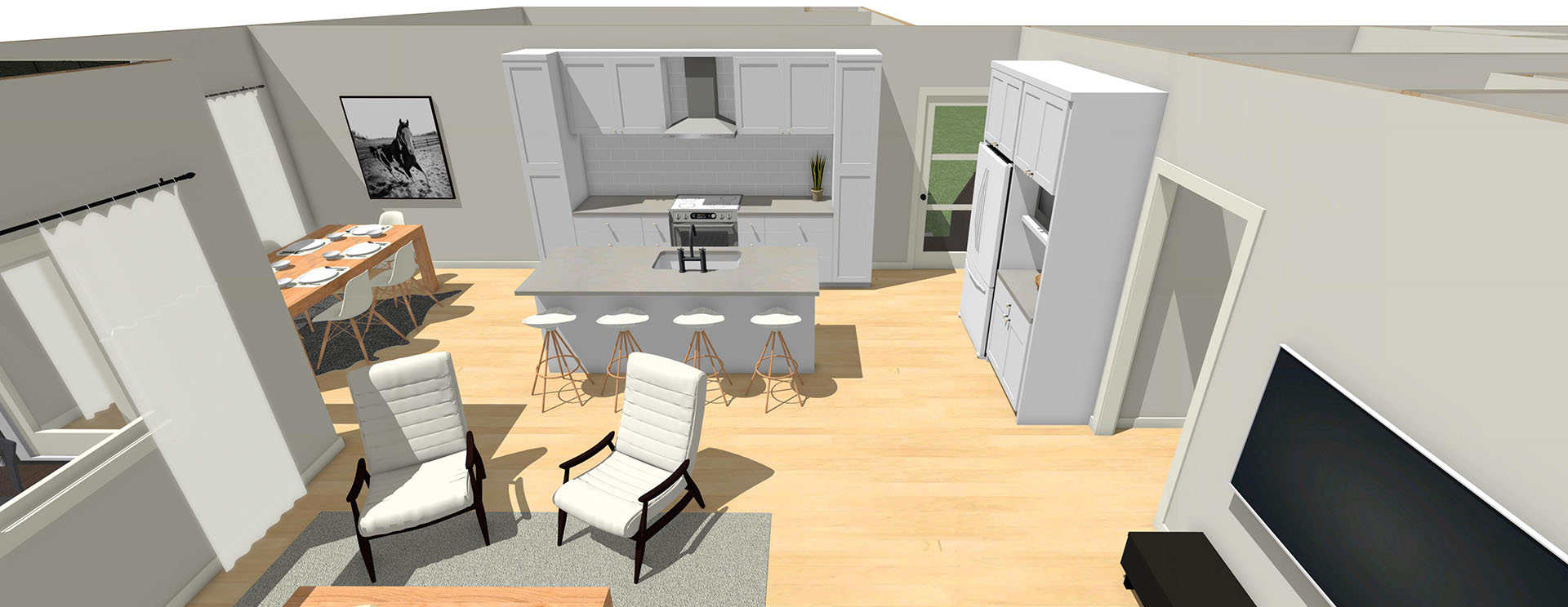 Hokulani floor plan overview of great room
