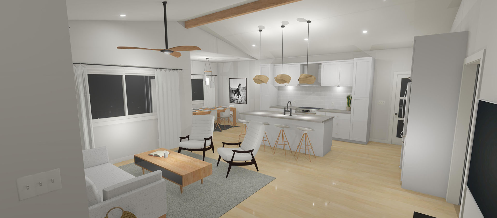 Hokulani interior great room overview