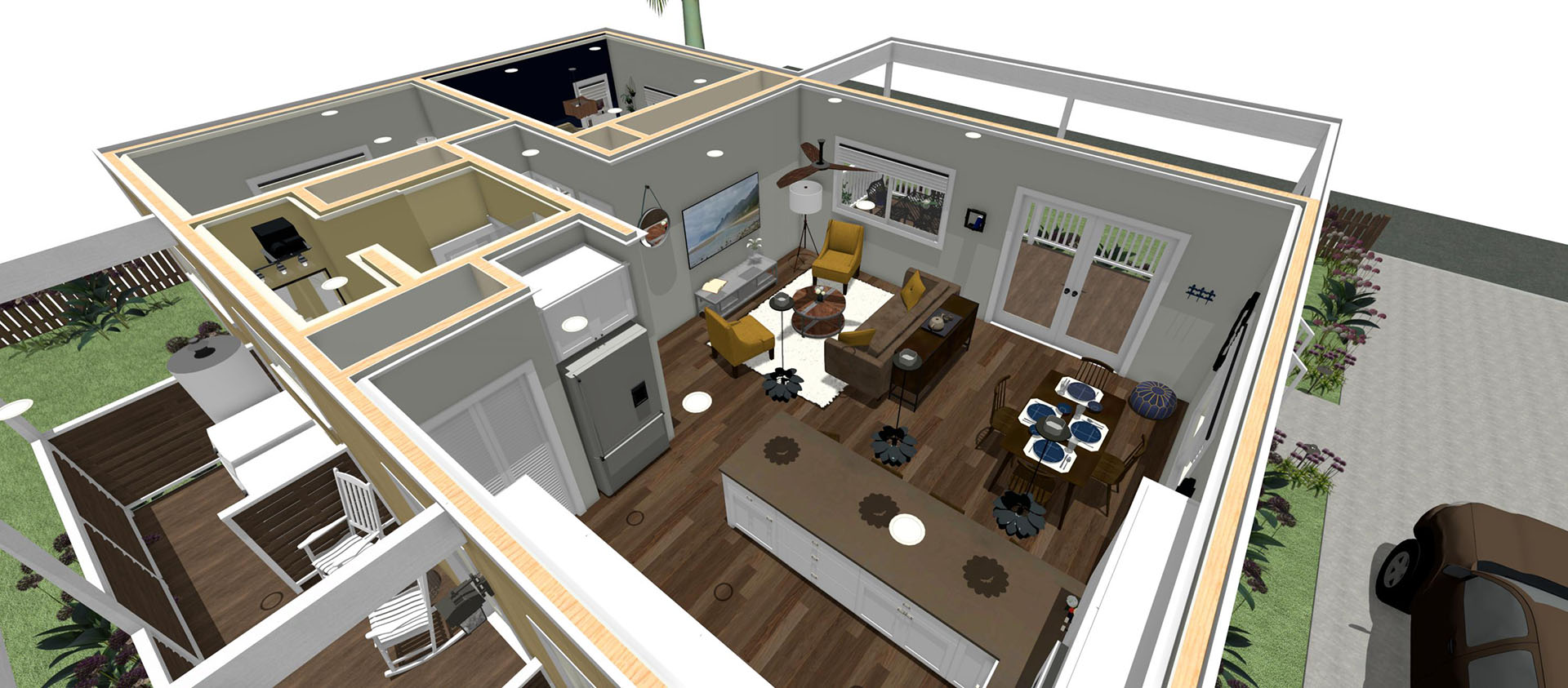 zoomed in floor plan overview of Malanai