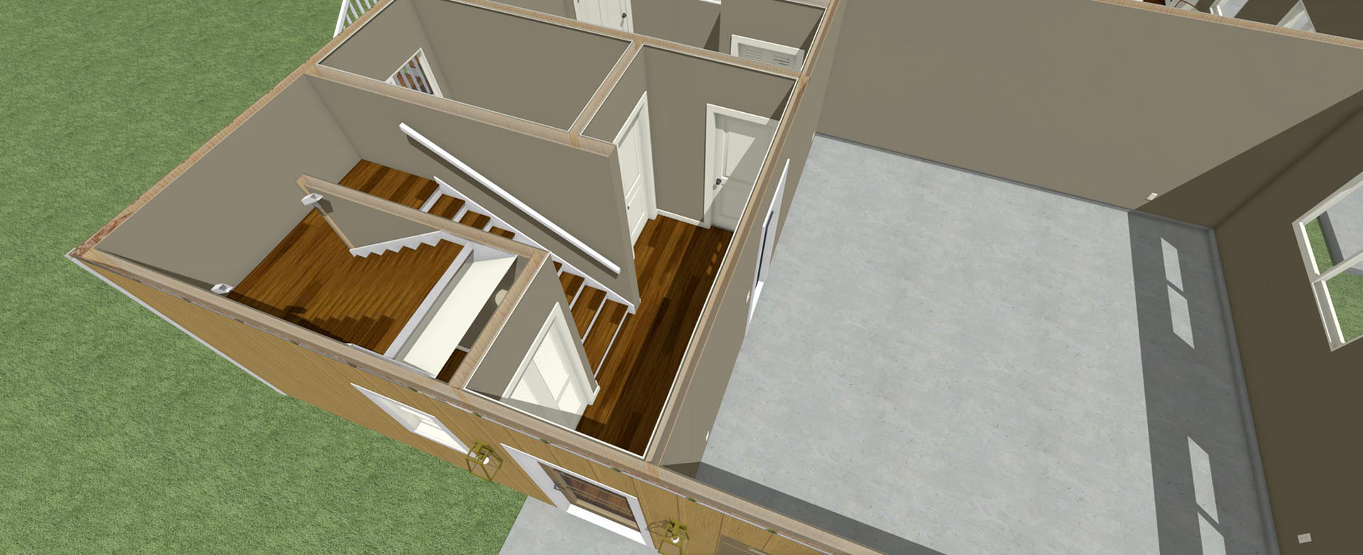 Nohona floor plan overview of ground floor entry