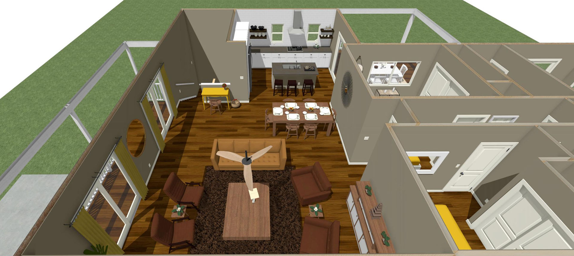 Nohona floor plan overview of main dwelling 2nd floor