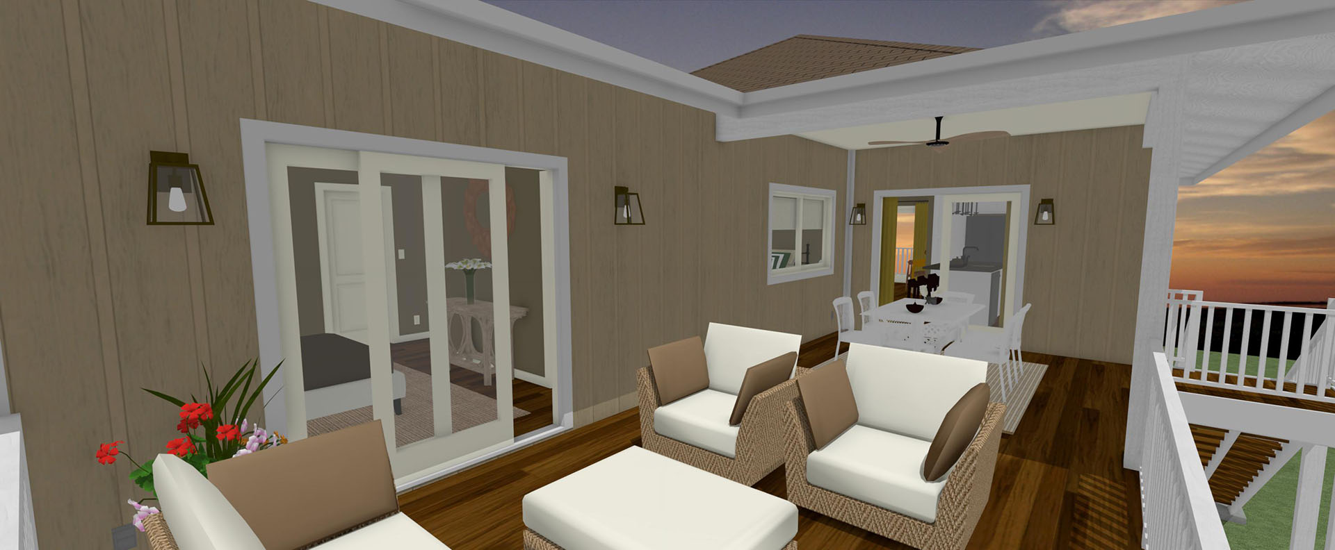 Nohona interior lanai
