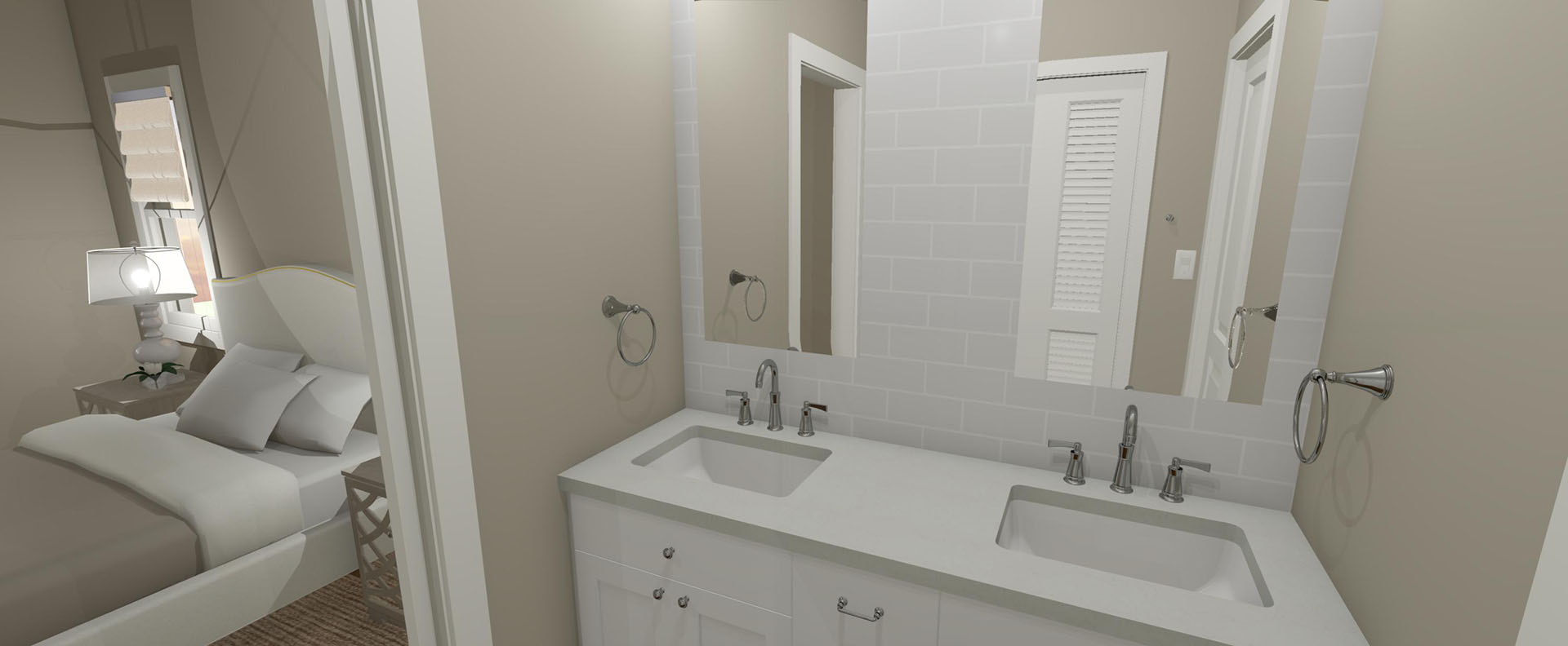 Nohona interior master bathroom