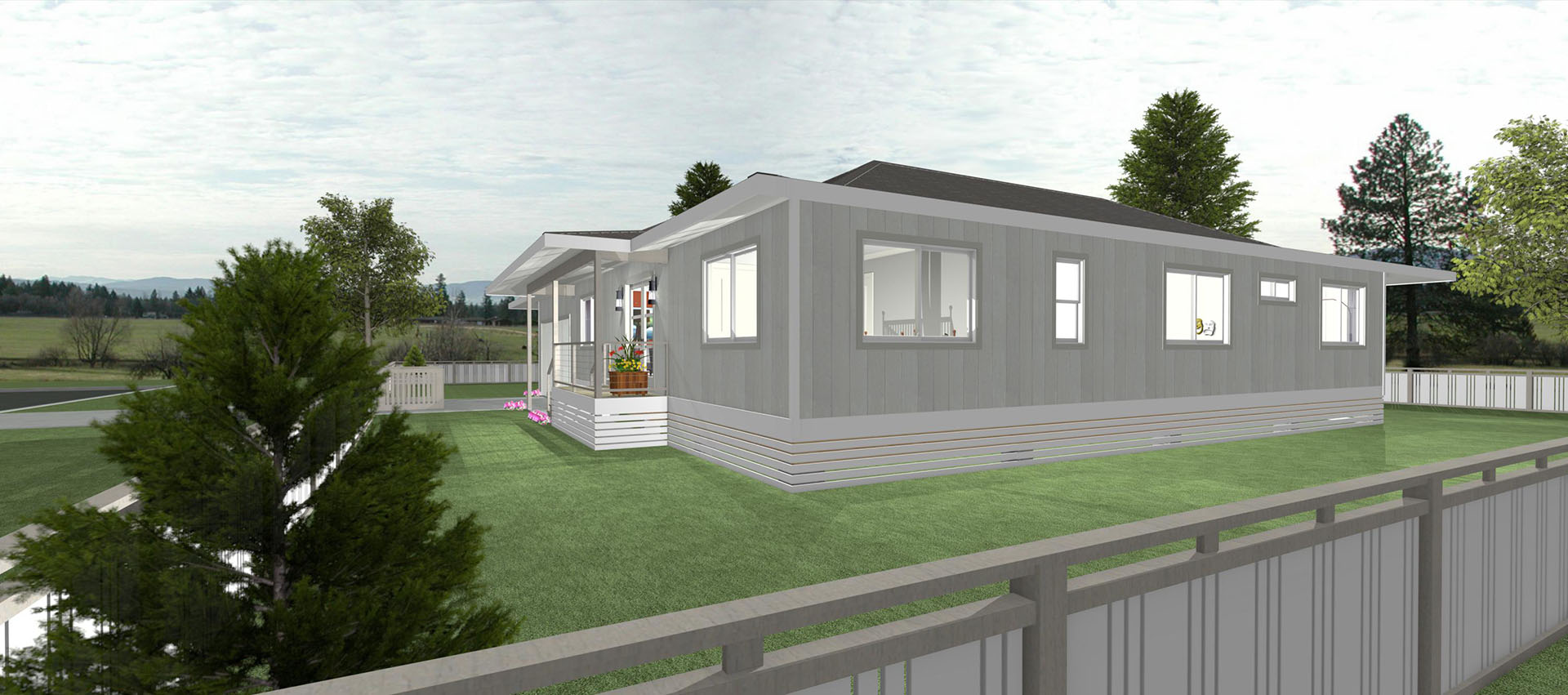 Haouli exterior side of house and yard