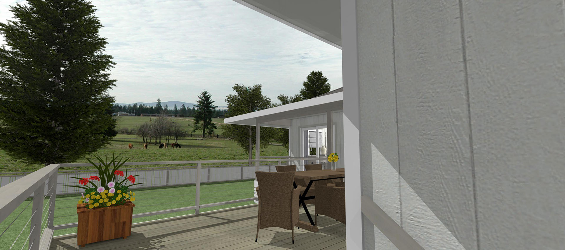 Haouli exterior view of backyard