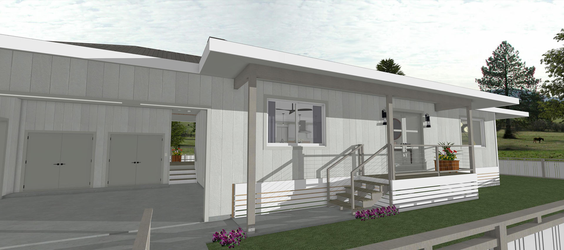 Haouli exterior view of front of house