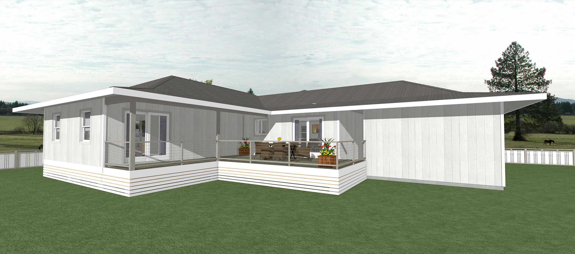 Haouli exterior view of back of house
