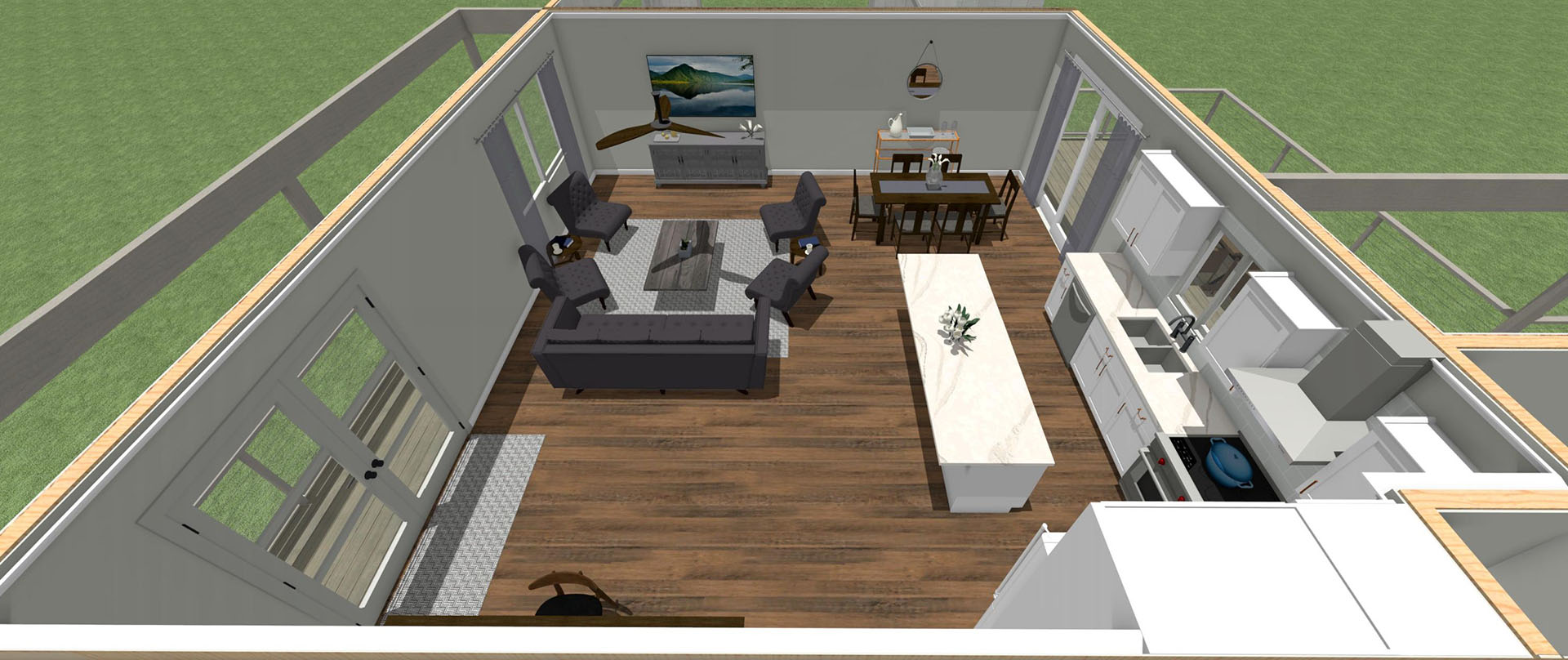 Haouli Floor plan overview of great room