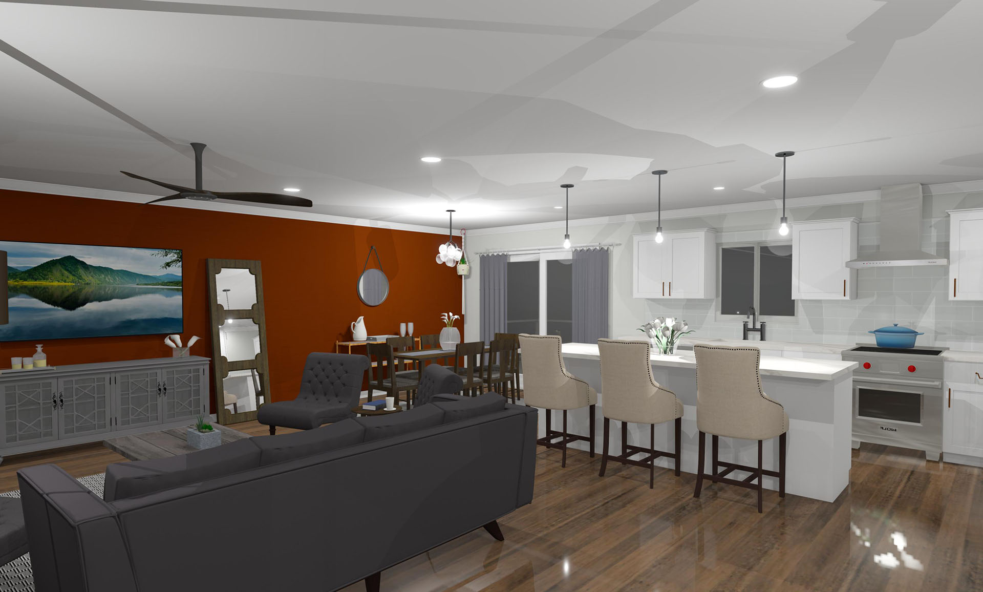 Haouli interior view of great room