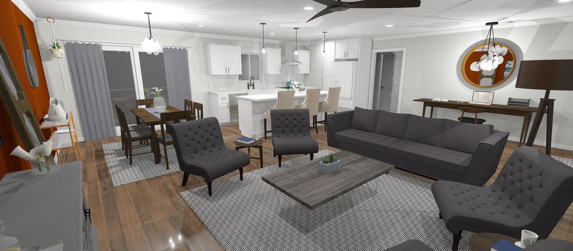 Haouli interior view of living room